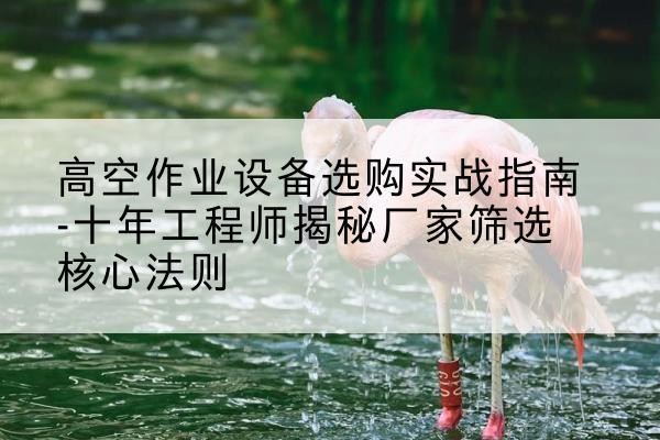 珠晖剪叉式升降机厂家-高空作业设备选购实战指南-十年工程师揭秘厂家筛选核心法则